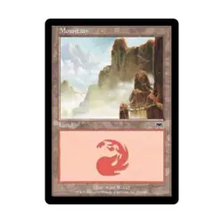 WOTC MtG Onslaught Mountain #344 (C) (Foil) EX - Image 1