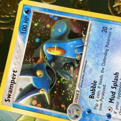 Pokemon TCG Swampert 5/17 Pop Series 1 Holo SWIRL 2004 HP - Image 2