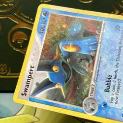 Pokemon TCG Swampert 5/17 Pop Series 1 Holo SWIRL 2004 HP - Image 5