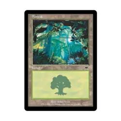 WOTC MtG Onslaught Forest #347 (C) (Foil) EX - Image 1