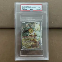 PSA 9 2025 Prismatic Evolutions ETB Sealed Eevee Pokemon Promo - Image 1