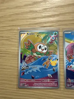 Pokemon First Partner Illustration Collection Alola Rowlet Litten Popplio Gen 7 - Image 2