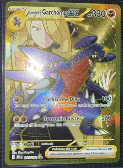 Pokemon TCG Destined Rivals Cynthia's Garchomp EX 241/182 - Image 1