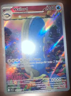 Pokemon Wailord 162/159 Full Art Illustration Rare Foil - SV09 Journey Together - Image 1