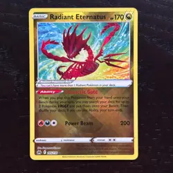 Radiant Eternatus 105/159 Pokemon Crown Zenith Sword&Shield Radiant Rare Holo NM - Image 1