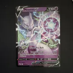 Mewtwo V 030/078 Pokemon GO Holo Ultra Rare 220 HP English 2022 Pokemon TCG - Image 1