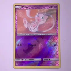 Mew 32/68 Reverse Holo Rare Hidden Fates LP Lightly Played Pokemon TCG - Image 1
