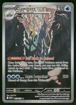 2025 Clawitzer - 141/132 Illustration Rare Holo NM ME01: Mega Evolution Pokemon - Image 1