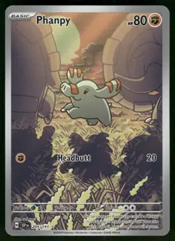2024 Phanpy - 205/191 Illustration Rare Holo NM SV08: Surging Sparks Pokemon - Image 1