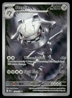 2025 Steelix - 150/132 Illustration Rare Holo NM ME01: Mega Evolution Pokemon - Image 1