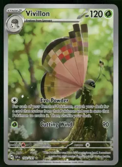 2024 Vivillon - 193/191 Illustration Rare Holo NM SV08: Surging Sparks Pokemon - Image 1