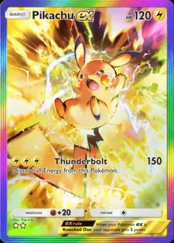[FAST] Pokemon TCG POCKET - Pikachu ex Rainbow Rare 2⭐, Deluxe EX, English - Image 1
