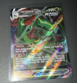 Pokemon TCG Rayquaza VMAX Ultra Rare Holo 320 HP 111/203 SWSH07 Evolving Skies - Image 3