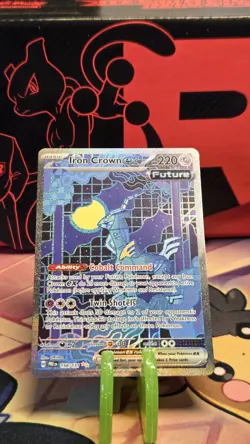 Pokemon Prismatic Evolutions Iron Crown ex Special Illustration Rare 158 / 131 - Image 1