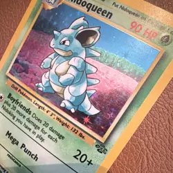 Pokemon Nidoqueen Jungle Holo Rare 7/64 90 HP Wizards English 1999 - Image 3