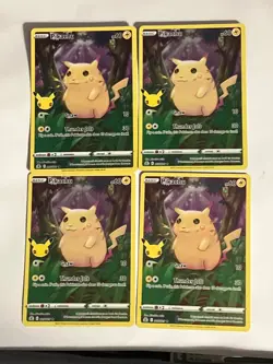Pokemon TCG Pikachu Celebrations 005/025 Holo Holo Rare Lot of 4 - Image 1