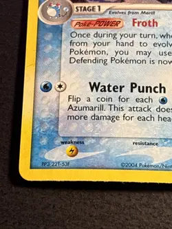 Azumarill 1/109 Pokemon Team Rocket Returns Reverse Holo Foil STAMPED Card LP - Image 5