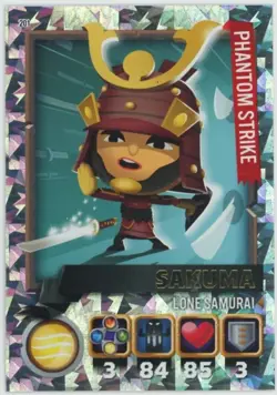 2015 Topps World of Warriors Trading Card Game Sakuma Foil Cracked Ice #201 - Image 1