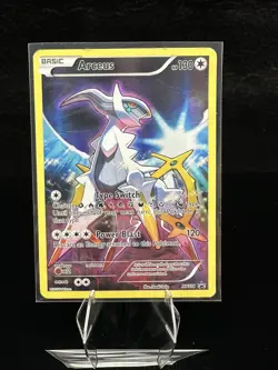Pokemon TCG Arceus Full Art Holo Black Star Promo Card XY116 Damage - Image 1