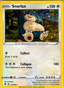 Pokemon | Miscellaneous Cards & Products | Snorlax - (Cosmos Holo) | 141/192 | H - Image 1