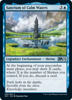 Sanctum of Calm Waters Light Play, English Magic the Gathering MTG Core Set 2021 - Image 1