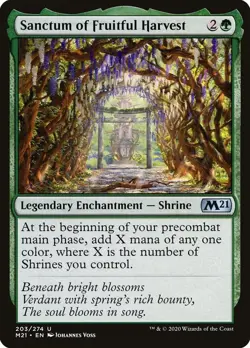 Sanctum of Fruitful Harvest 203 Uncommon Core Set 2021 Lightly Played - Image 1