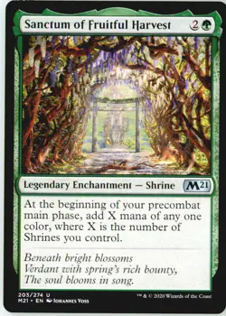 Sanctum of Fruitful Harvest 203 Uncommon Core Set 2021 Lightly Played - Image 2