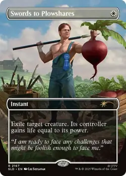 [1x] Swords to Plowshares (2167) - Foil Near Mint, English Secret Lair MTG Magic - Image 1