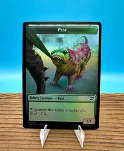 Fractal (5) Pest (9) Double-sided Token Strixhaven: School of Mages Foil, MTG - Image 2