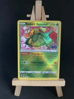 Pokemon TCG Near Mint Radiant Venusaur 004/078 Radiant Rare Pokemon Go - Image 1