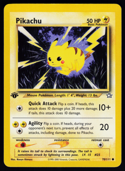 Pikachu 70/111 Pokemon Neo Genesis English 1st Edition - Image 1