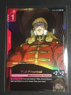 Gundam Card Game - Full Frontal C+ Textured Holofoil ST03 - NM - Image 1
