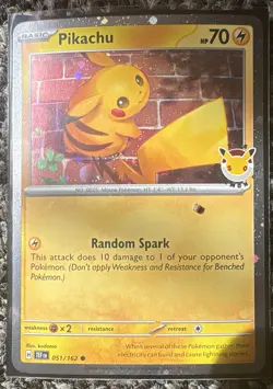 Pikachu - (Cosmo Holo) 051/162 Miscellaneous Cards & Products Holo - Image 1