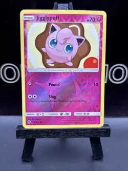 Pokemon Card Jigglypuff Lost Thunder Reverse Holo 133/214 NM - Image 2