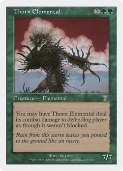 Thorn Elemental #273 (Foil) (HP) 7th Edition 7ED Magic MTG - Image 1