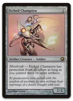 Etched Champion #154 (NM) Scars of Mirrodin SOM Magic MTG - Image 1