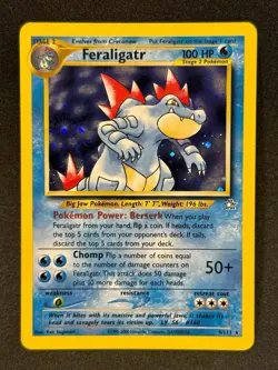 Pokemon Feraligatr 4/111 Neo Genesis Holo Rare WOTC LP - Image 1