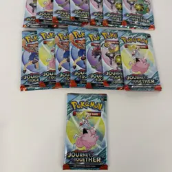 Pokemon Journey Together Booster Pack Bundle Lot of 15 Packs - Image 4