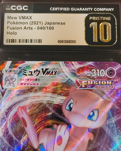 CGC 10 Pristine Mew VMAX #40 2021 (Jap) Fusion Arts (Fusion Strike) Pokemon TCG - Image 1