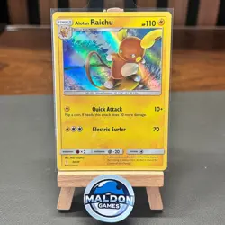 Alolan Raichu 30/30 SM Trainer Kit: Lycanroc & Alolan Raichu Holo NM - Image 1