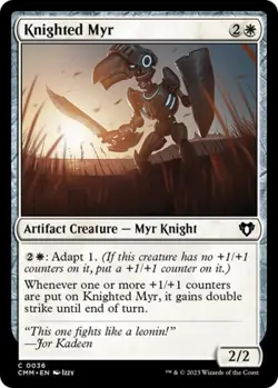 Knighted Myr -Foil Near Mint MTG Commander Masters - Image 1