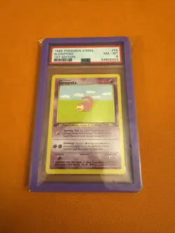 Pokemon TCG 1999 Fossil Slowpoke 55/62 PSA 8 Common Unlimited Regular Wizards - Image 1