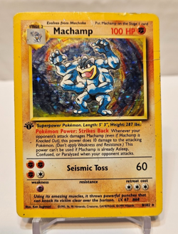 Machamp 8/102 Holo Rare 1st Edition Base Set Pokemon 1750 - Image 1