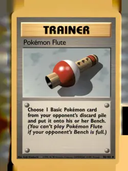 Pokemon Flute Uncommon Base Set 086/102 MP - Image 1