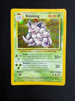 Pokemon NIdoking 11/102 Set Base Rara Holo Unlimited Wizards ITA Carte Vintage - Image 1