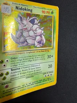 Pokemon NIdoking 11/102 Set Base Rara Holo Unlimited Wizards ITA Carte Vintage - Image 3