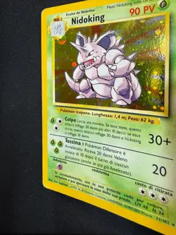 Pokemon NIdoking 11/102 Set Base Rara Holo Unlimited Wizards ITA Carte Vintage - Image 4