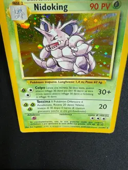 Pokemon NIdoking 11/102 Set Base Rara Holo Unlimited Wizards ITA Carte Vintage - Image 5