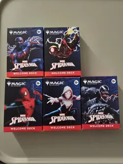 Sdcc 2025 Magic The Gathering MTG Marvel Spider-Man Welcome Deck Complete Set - Image 1