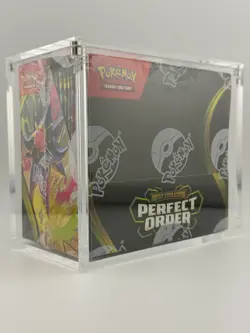 Pokemon TCG Mega Evolution-Perfect Order Booster Display Box w/ Acrylic Case - Image 1